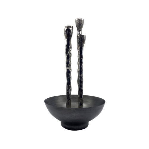 45 cm Silver 4 Pcs Candle Holder